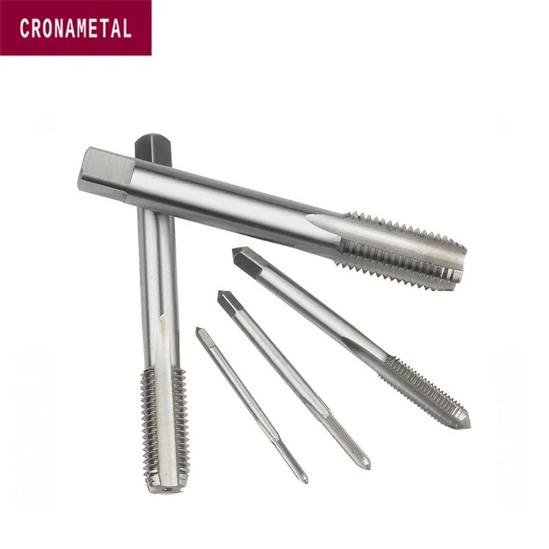 CRONAMETAL High Speed Steel Right Hand Tap Metric Thread Tools Cutting Straight Flute Taps M20 M22 M24 M27 M30 M33 M36 M39 M42