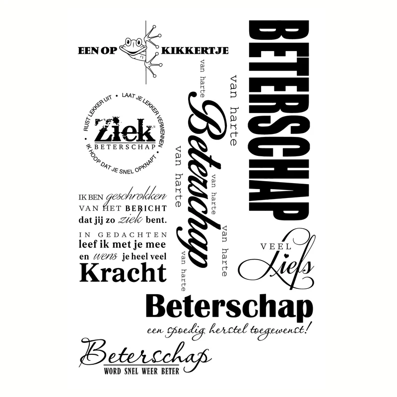 KLJUYP Dutch Clear Stamps Scrapbook Paper Craft Clear stamp scrapbooking