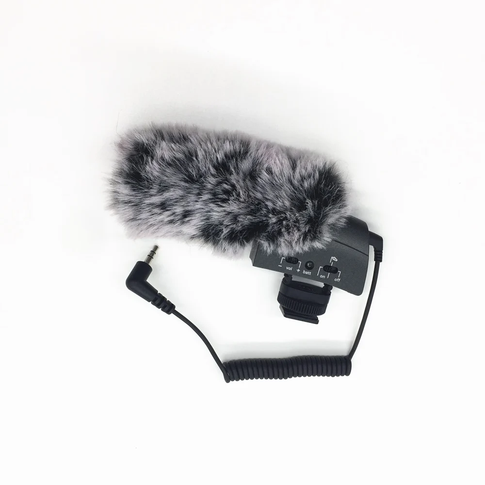Blue Mantis Pop Filter Dead Cat Outdoor Artifical Fur Wind Muff Windscreen  For Sennheiser MKE400 windshield Microphone  Cover