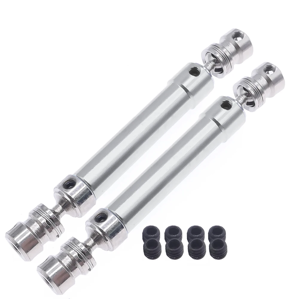 RCAWD 2pcs alloy + #45 steel center CVD drive shaft set hex core for 1-10 RGT 86100 86110 FTX5579 Outback Fury crawler parts