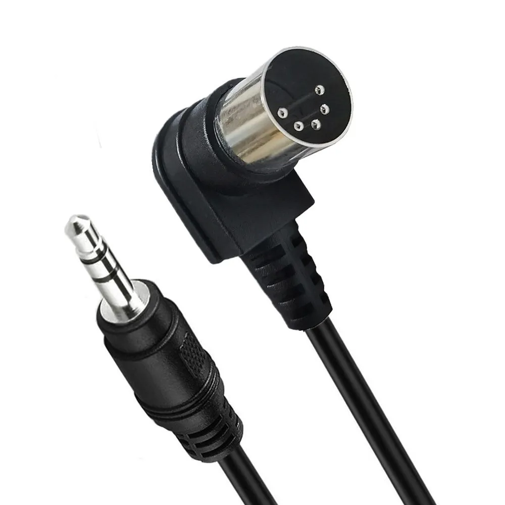 Cable de codo de ángulo recto DIN de 5 pines, Conector estéreo de 3,5mm, Audio macho a MIDI, enchufe MIDI macho de 5 pines, alta calidad