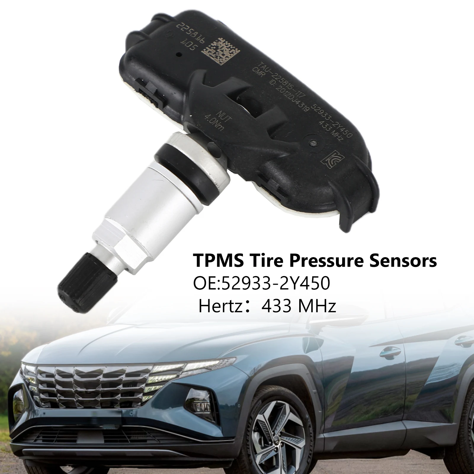 Areyourshop 1x TPMS Tire Pressure Sensor For Hyundai ix35 Tucson 52933-2Y450  Car Auto Parts