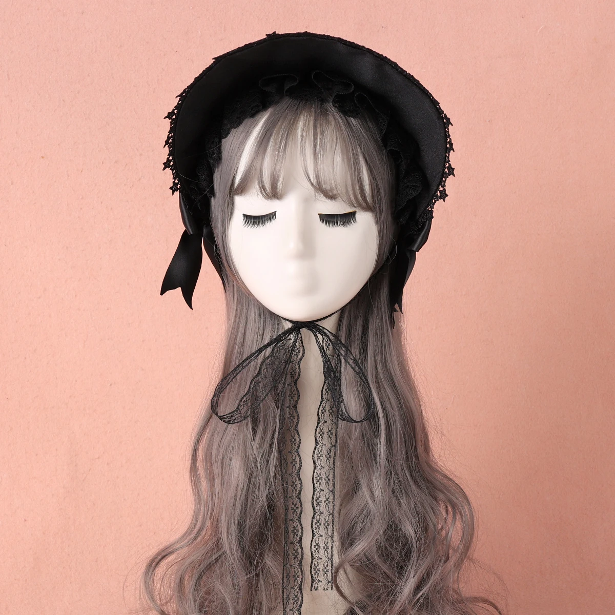 Lace Lolita Bonnet Victorian Headpiece Handmade Gorgeous Gothic Vintage Girl Court Sun Hat Bnt Cosplay