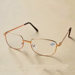 Anti Blue Light Reading Glasses Metal Frame Presbyopia Eyeglasses Men Women Antifatigue Computer Eyewear Diopter +1.0 To +4.0