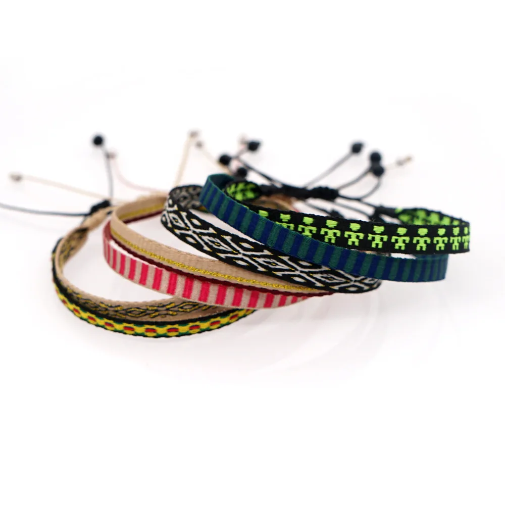 Bohemia Girl Handmade Weave Rope Bracelets For Women Multi-colored Ethnic Thread Bracelets & Bangles Jewelry Gift