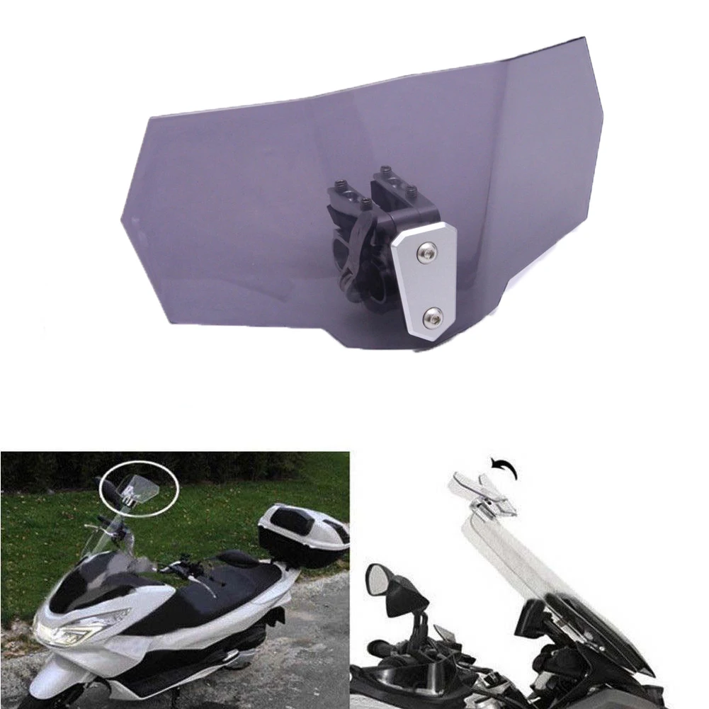 

Universal Motorcycle Ducati Titanium Windshield Adjustable Windscreen Wind Deflector Clip For Harley Yamaha Suzuki Kawasaki BMW