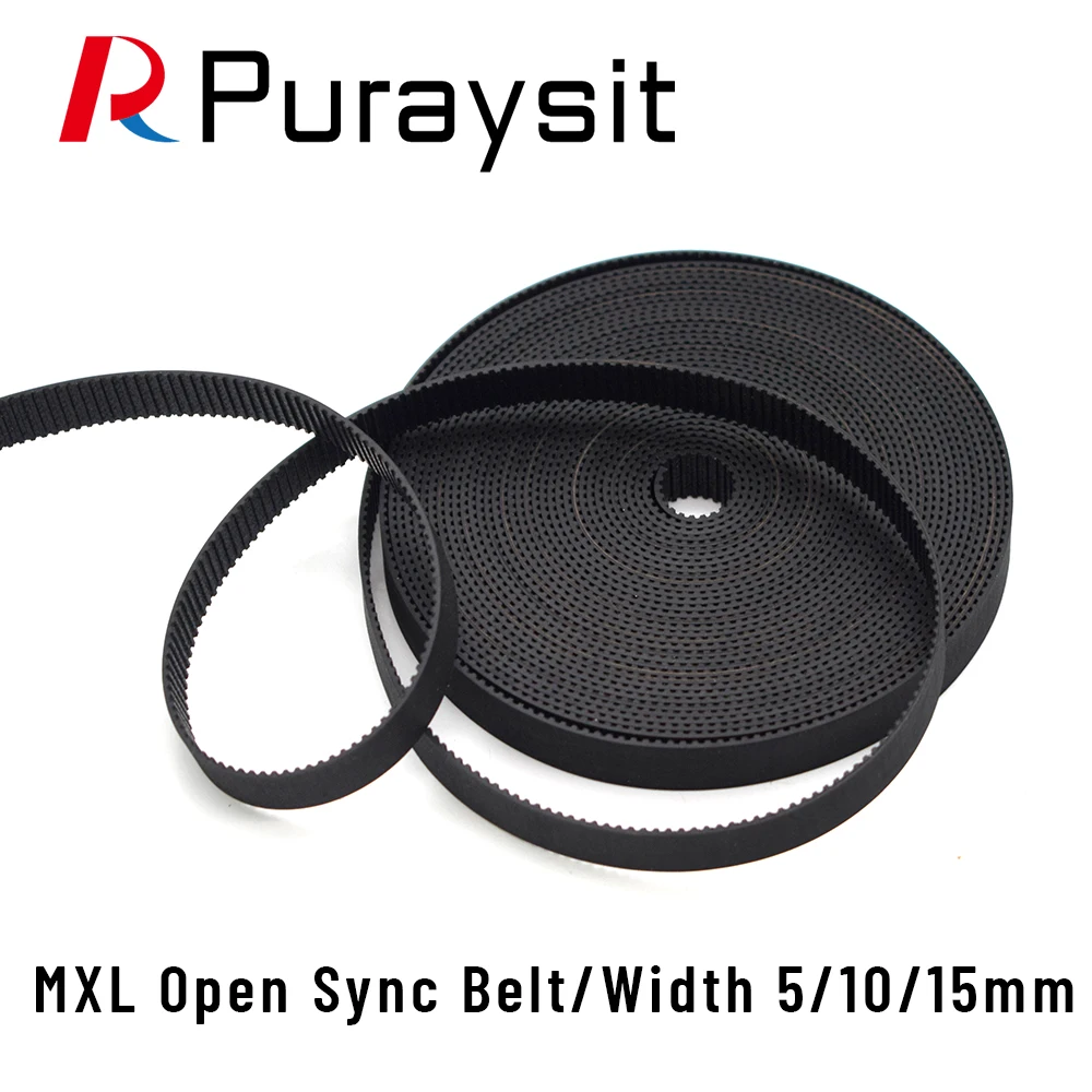 

Puraysit Puraysit MXL Open-Ended Timing Belt Width 5 10 15mm Transmission Rubber Belts For CO2 Laser Engraving Cutting Machine