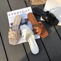 New Arrival Women Slippers Summer Slides Open Toe Flat Casual Shoes Leisure Sandal Female Beach Flip Flops Big Size 41 42 43