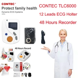 CONTEC Dynamic 12 Leads ECG Holter Systems 48 Hours Recorder,2GB Card,​Analyzer Software(Download Online) TLC6000