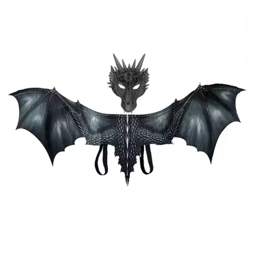 Adult Halloween Decoration Carnival Party Animal Costume Dragon Cosplay Masquerade Face Mask and Wings - Image 19