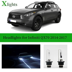 Xlights For Infiniti QX70 2014 2015 2016 2017 Xenon Bulb Headlight Lamp 12v Kit HID Lights Low High Beam Auto Car Accessories