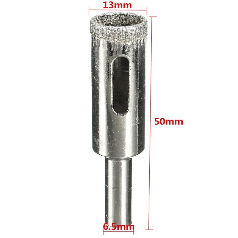 10 Pz/set 13 Millimetri 1/2 Pollici Diamantati Punta Del Trapano Set Mattonelle di Marmo di Vetro di Ceramica Foro Seghe Foratura Bit per Utensili Elettrici