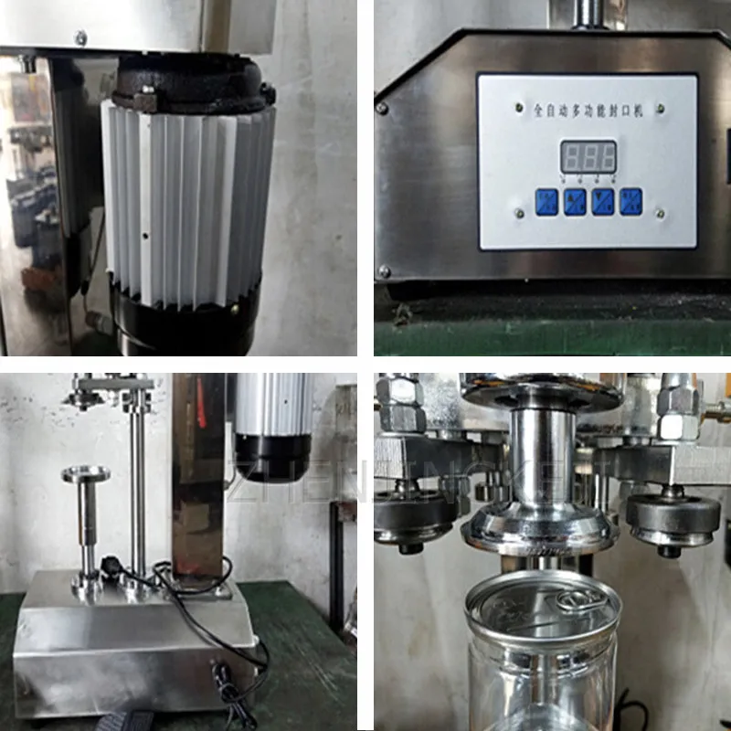 220V/110V Commercial Sealing Machine Drink Easy Pull Can Stainless Steel Automatic Seal Mouth Equipment Multi-Purpose Desktop