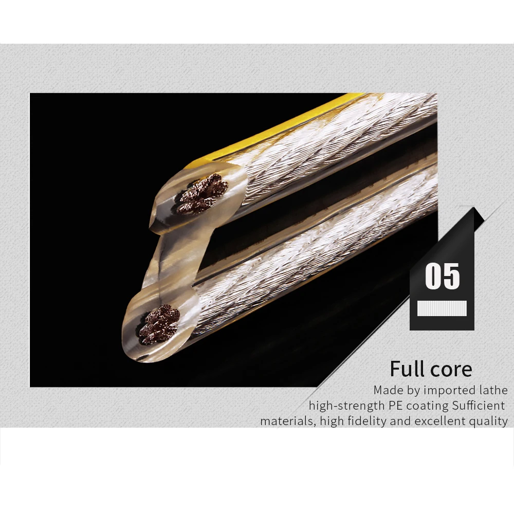 Hifi ลำโพงสาย6N OFC Silver-Plated ทองแดงบริสุทธิ์ High-End สายลำโพง Hifi Audio สายลำโพงลำโพงสายเคเบิล