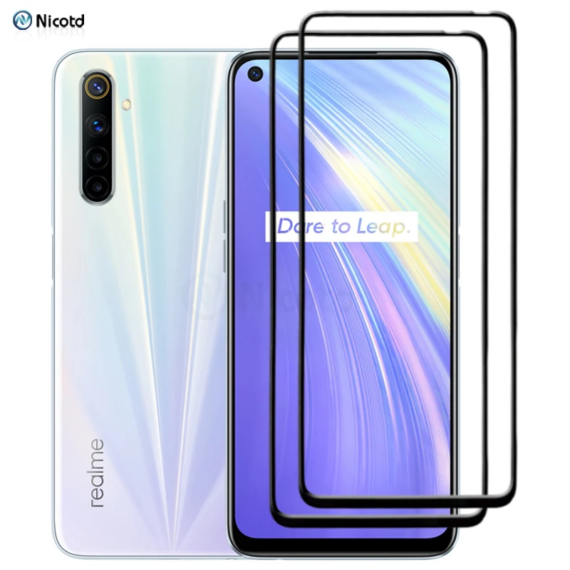 2 Pieces Full Cover Protective Glass For OPPO Realme 6 Pro 6s 9H Tempered Glass Screen Protector For Realme 6i India Safty Glass