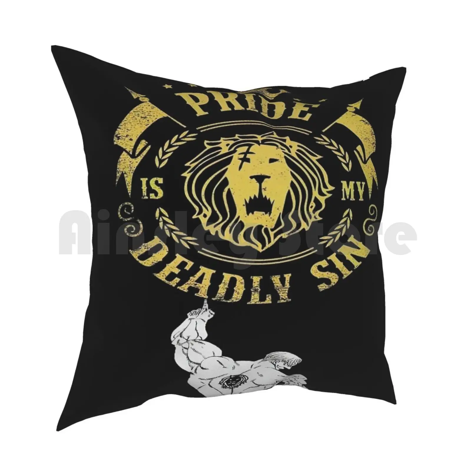 Sin Of Pride Pillow Case Printed Home Soft Throw Pillow Sin Meliodas Wanted Demon Deadly Escanor Seven Anime King