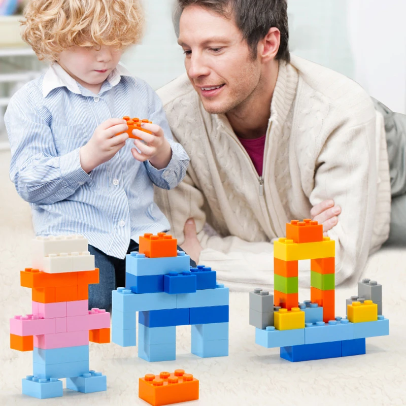 DIY Classic City Building Block Floor Toys Set Children Brick Bulk All Brand Available 50-1500Pcs Assembly Accessories Kids Gift