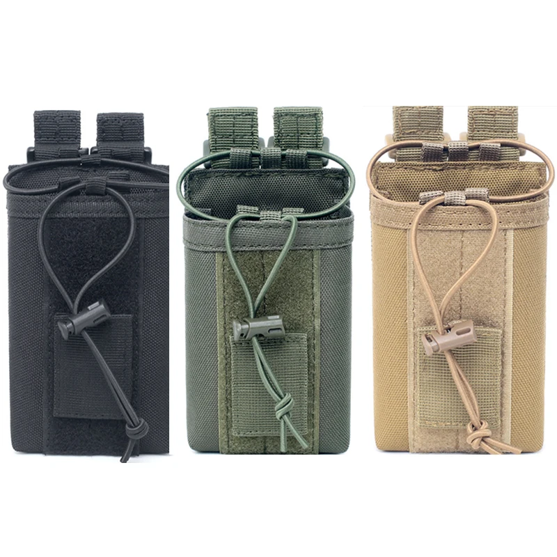 Leather Carry Case for Two Way Radio Walkie Talkie Bag Compatible with Kenwood Yaesu Wouxun - Durable Storage Solution