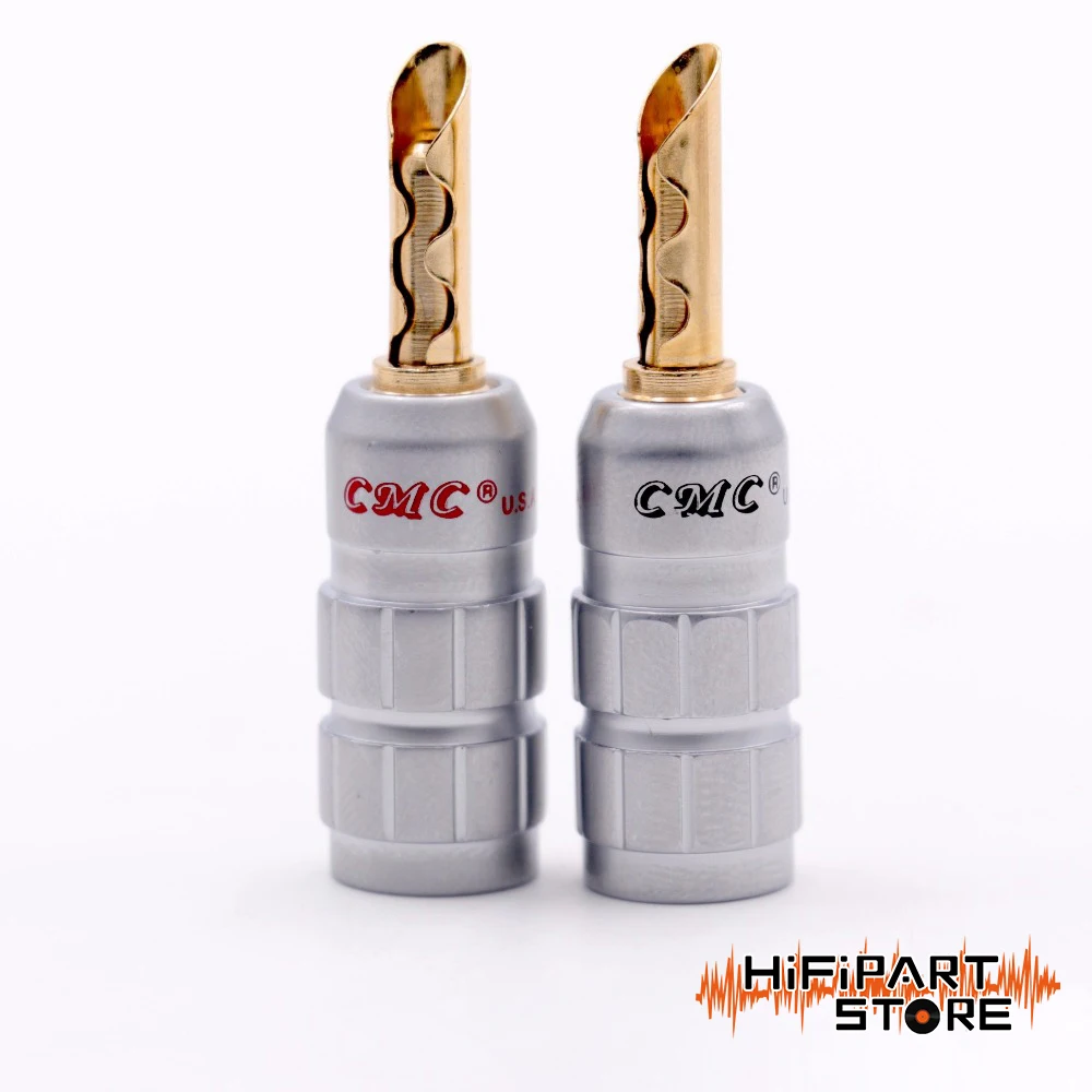 CMC 0638 4mm Speaker Amplifier Banana Plug Hifi Audio Connector Terminal For Binding Post 24K Gold Plated 4PCS 10PCS