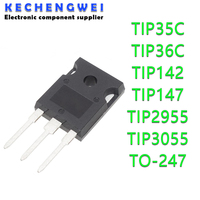 5PCS TIP35C TIP36C TIP142 TIP147 TIP2955 TIP3055 TO-247 TO247 New and Original IC Chipset