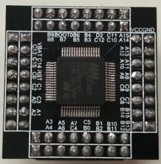 STM32F103RBT6 smallest system board, adapter board, with chip, crystal oscillator, pin header, soldered