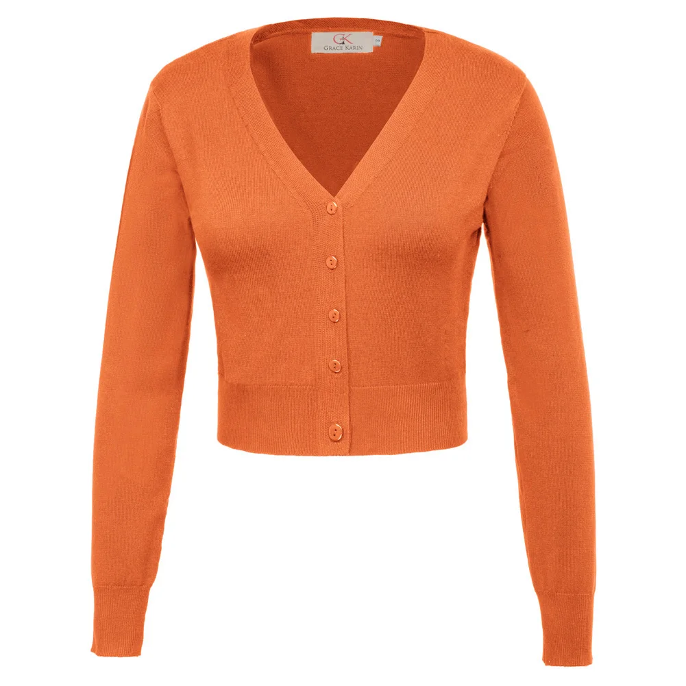 Maglieria a maniche lunghe in cotone con scollo a v a manica a nove punte femminile bottoni Cardigan a maglia bottoni Decor top da donna in cotone