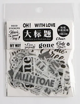 Grote Titel Decoratieve Sticker Zak (1Pack = 40 Stuks)