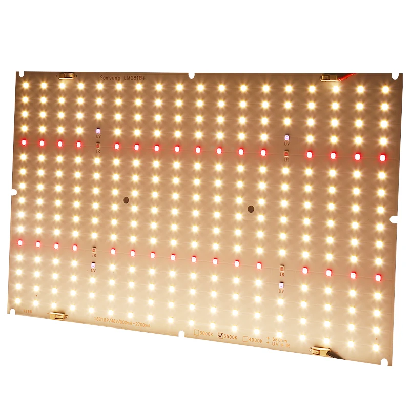 الطيف الكامل 120 واط led تنمو مصباح مجموعة كاملة QB288 مجلس lm281b + 3000 كيلو 5000 كيلو/3500 كيلو أحمر عميق 660nm الأشعة فوق البنفسجية IR LED رقائق