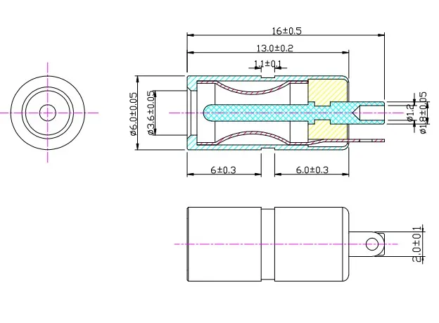 10Pcs/lot Copper Female DC Power plug 5.5*2.1mm 3.5*1.3mm  4.0*1.7mm  Female Connector DC-083 DC083