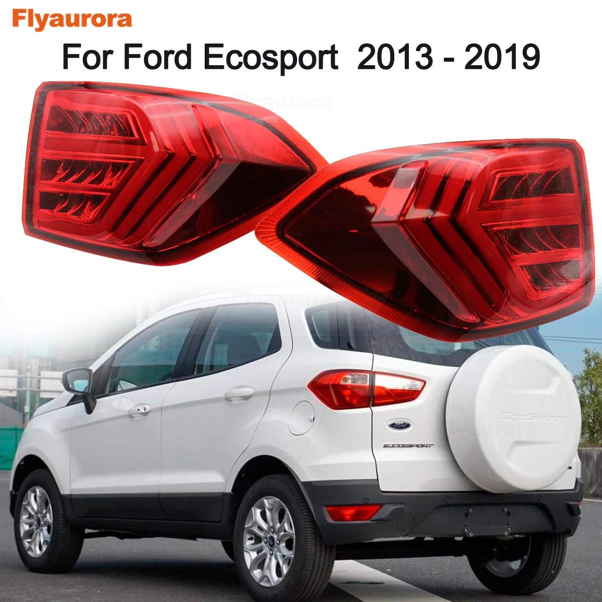 

Тюнинг автомобилей для Ford Ecosport 2013 2014 2015 2016 2017 2018 2019 год вне фонарь заднего фонаря задние фары, аксессуары для автомобиля