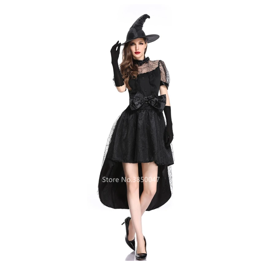 Novo vestido de bruxa feminino, fantasia de vampiro para adulto, assustador, vampiro, diabo, deslumbrante, carnaval, roupa de festa