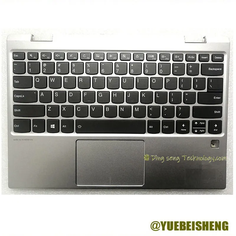 

YUEBEISEHNG New for Lenovo ideapad YOGA 720-12IKB YOGA 720-12 palmrest US keyboard upper cover upper case Touchpad,Silver