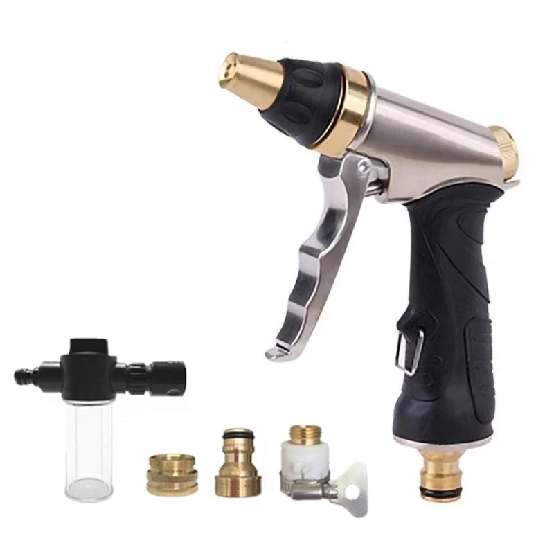 

High Pressure Car Wash Foam Spray Gun Adjustable Hose Nozzle Cleaning Tools Garden Lawn Watering Irrigate Water Gun Dropshipping
