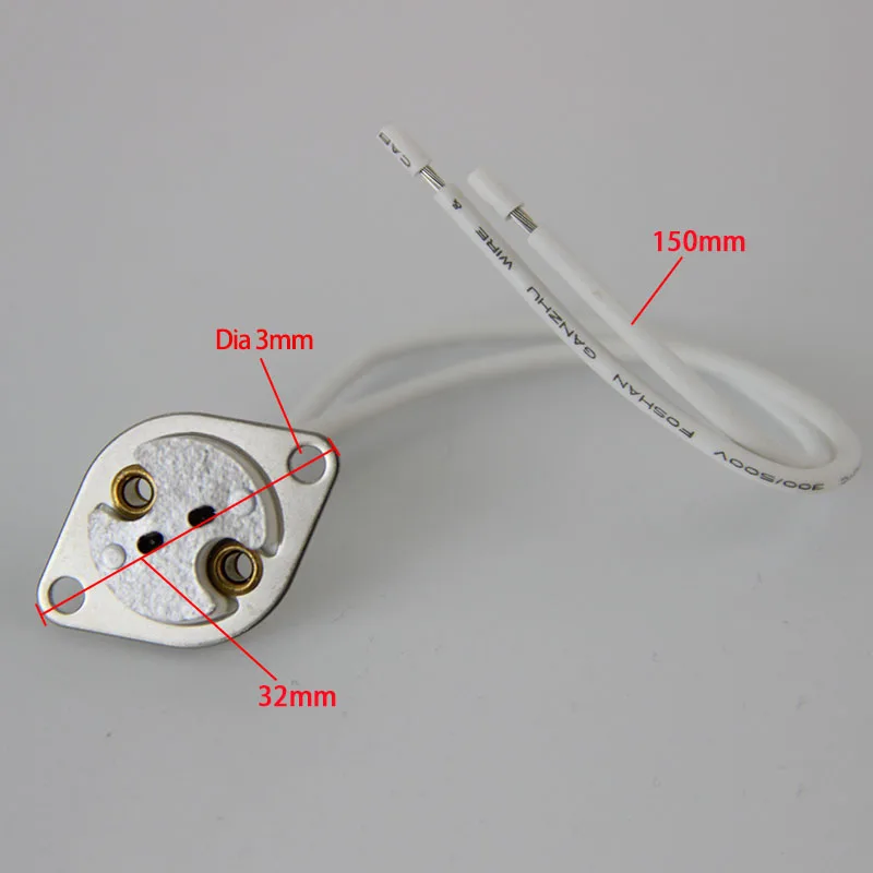 15pcs MR16 MR11 GU5.3 G4 Lamp Holder Bulb Base With 15cm Wire Ceramic Halogen Socket Pottery Connector 12V - 250V