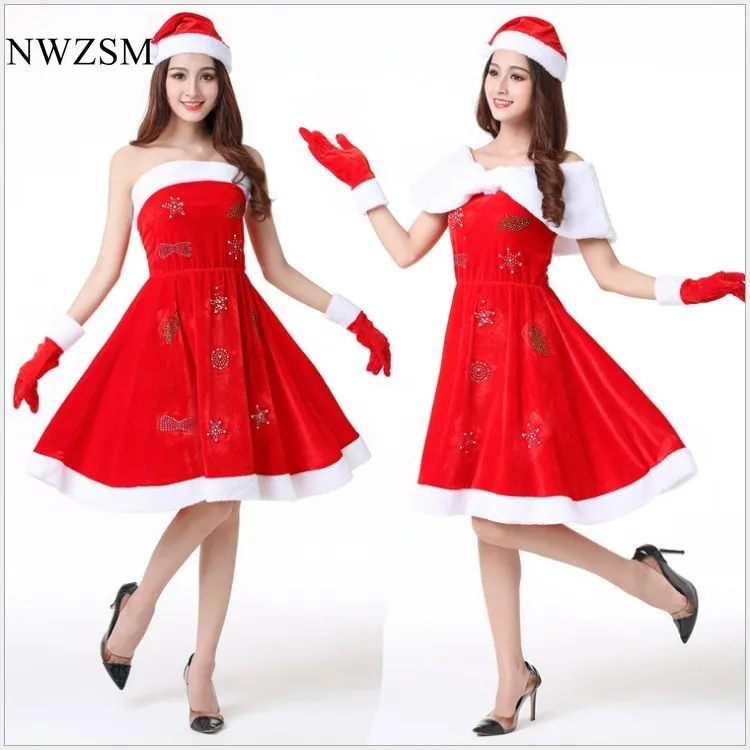 

2021 new Christmas costume female cute adult COS show dress party nightclub dance party sexy suit