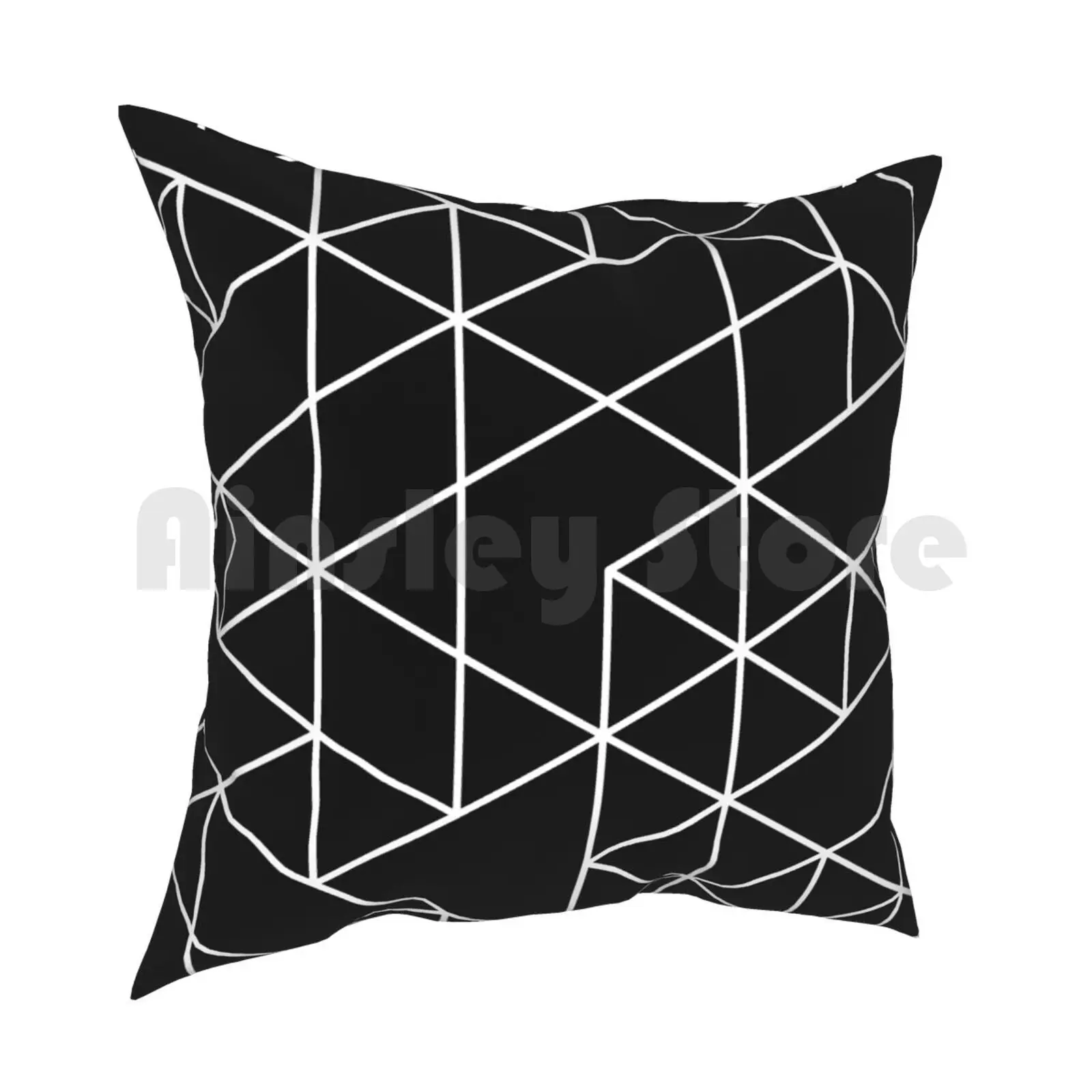 , White And Black Pillow Case Printed Home Soft DIY Pillow cover Graphic Pattern Abstract Geometric Geometric Lines Star