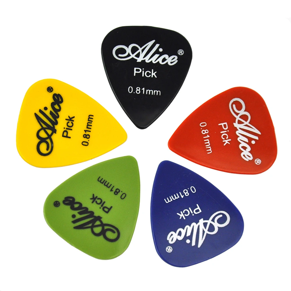 Lots of 100pcs Alice AP-P Smooth ABS Guitar Picks Assorted Colors 6 thicknesses