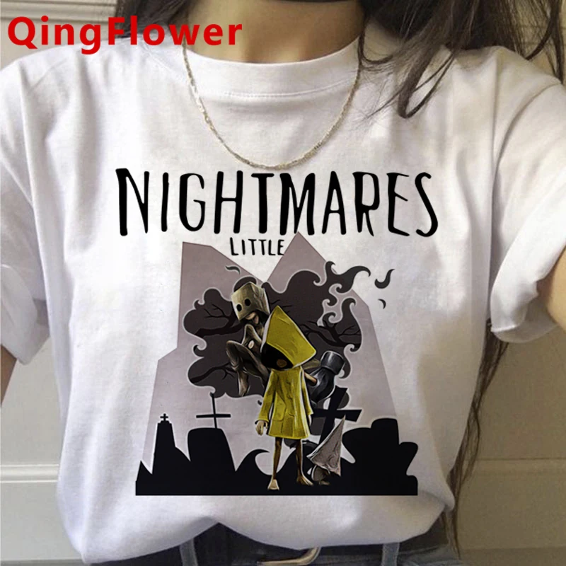 Little Nightmares 2 Harajuku Funny T-shirt Men Unisex Kawaii Anime Tshirt Cute Manga Graphic T Shirt 90s Hip Hop Top Tees Male