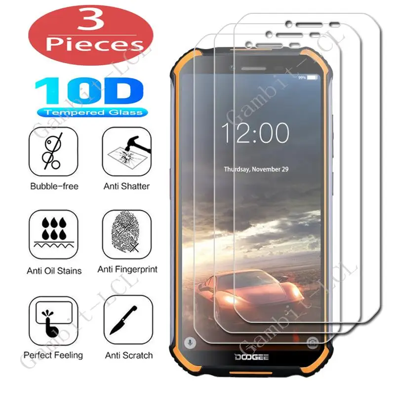 3Pcs Protection Glass For Doogee S40 Pro V10 V11 5G V20 X70 X90 X90L S98 S70 S60 S95 S96 Tempered Screen Protective Cover Film