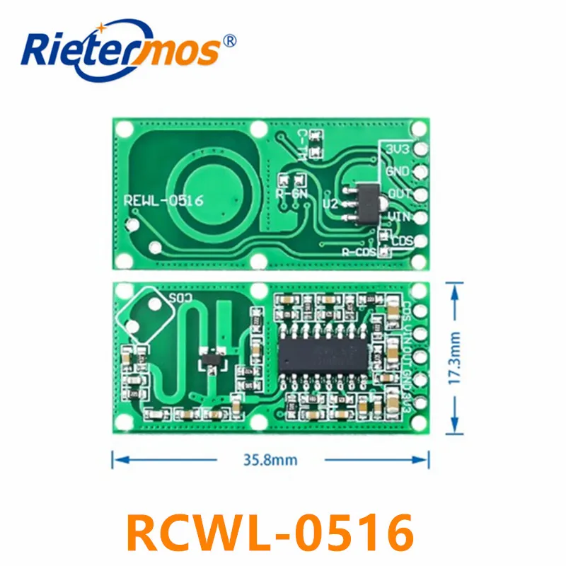 100pcs  RCWL-0516 RCWL 0516 Microwave Radar Sensor Human Sensor Body Sensor Module Induction Switch Module Output 3.3V