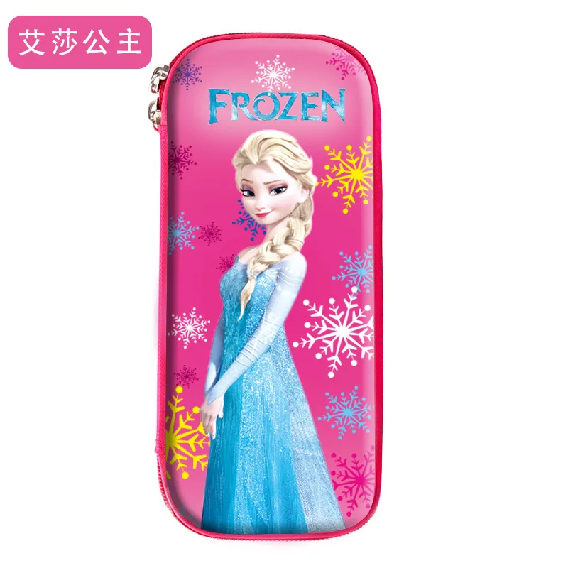 disney papelaria caixa bonito frozen lapis case desenho animado grande capacidade lapis case estudante eva cor mao bolsa material escolar presente 01