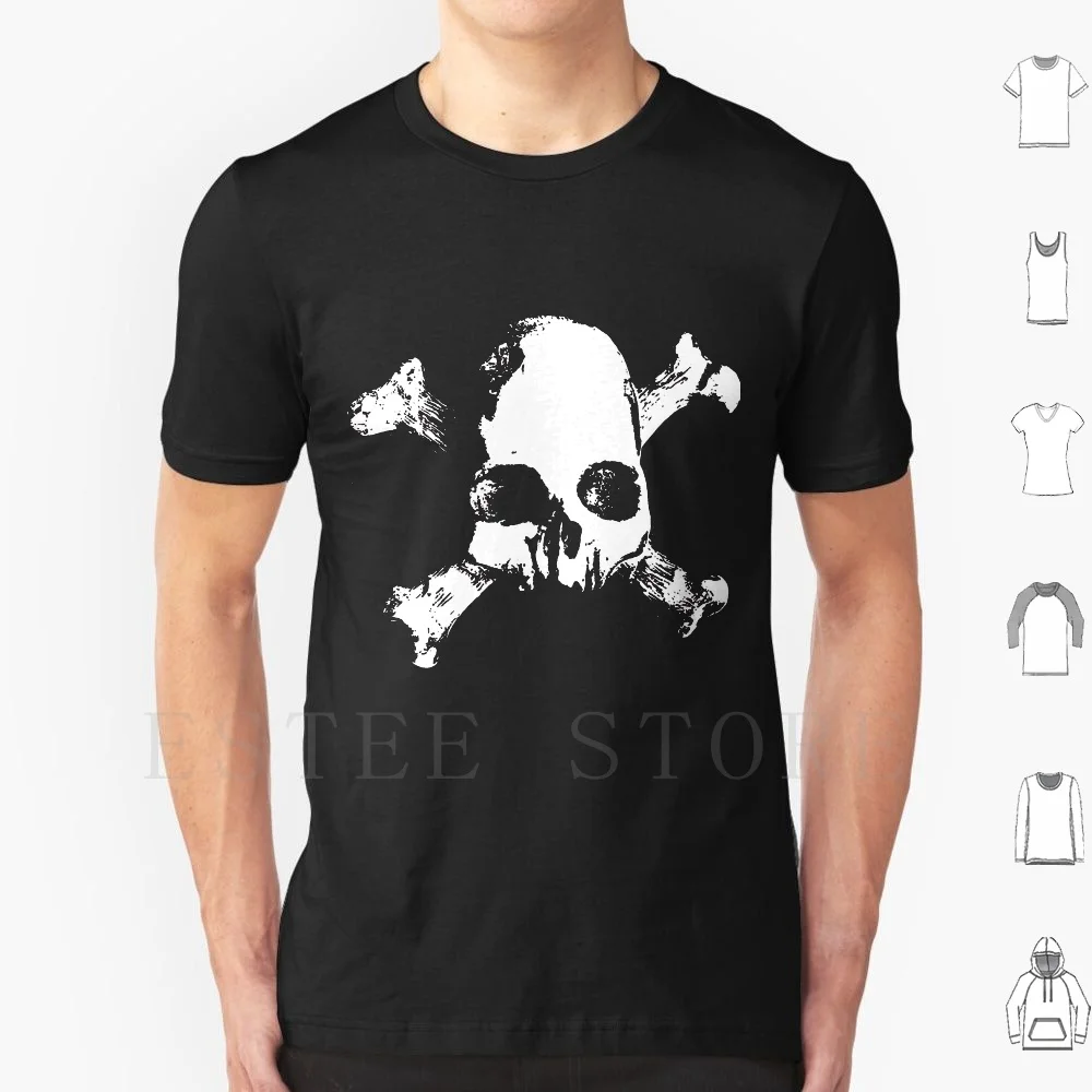 Cross Bones T Shirt Cotton Men DIY Print Skull Cross Bones Skull Crossbones Bones Jolly Roger Horror Dark Goth