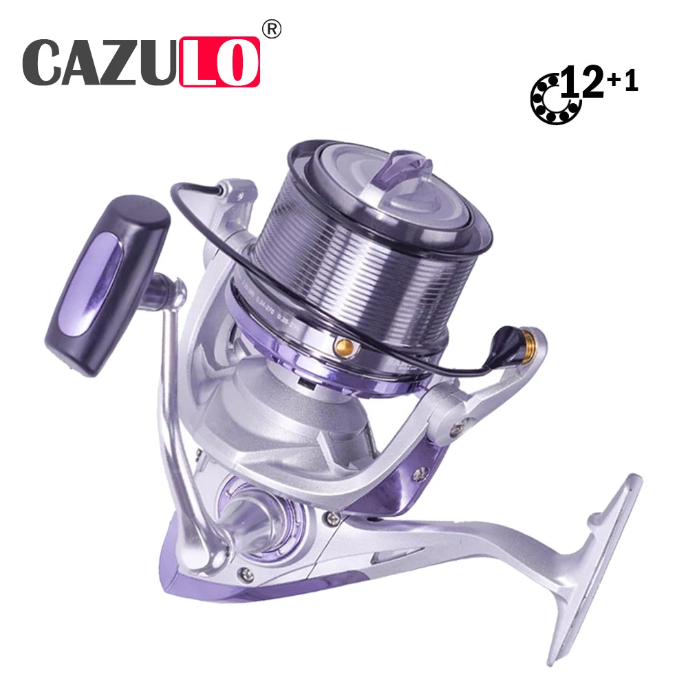 

New Spinning Fishing Reel 12+1BB 4.6:1 Max Drag 25KG Fish Reel Trolling Equipment Metal Spool Carretilha Peche A La Carpe En Mer