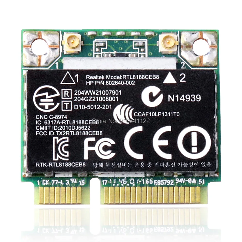 

602640-001/ 602993-001 Realtek RTL8188CEB8 Wireless WIFI WLAN card BlueTooth BT 2.4 G Mini PCI E 802.11n for HP 4530S 4530S CQ57