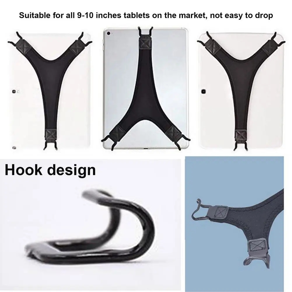 แท็บเล็ตคอมพิวเตอร์สนับสนุนสายคล้องมือแบน Anti-Fall สายคล้องมือแถบยืดหยุ่นวงเล็บข้อมือเหมาะสําหรับแท็บเล็ตขนาด 9-10 นิ้ว Drop Ship