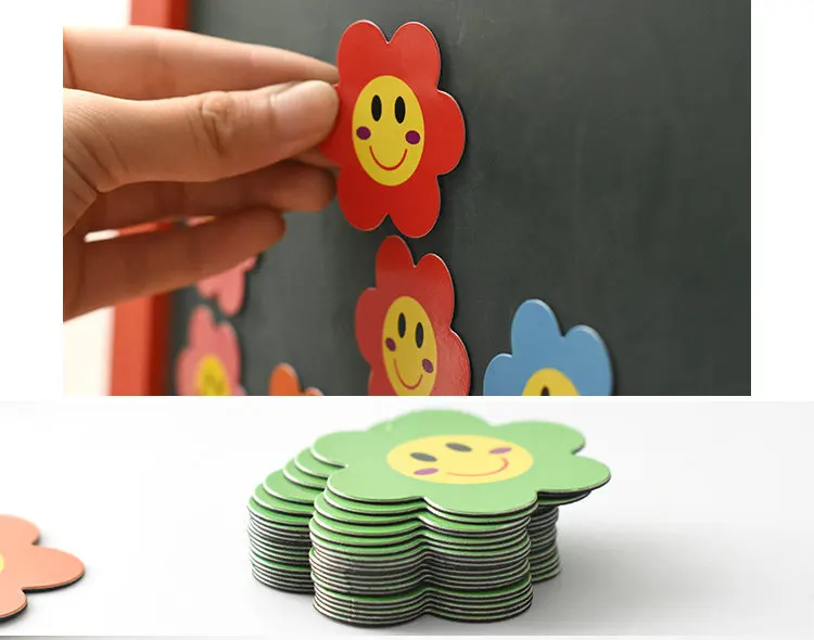 10PCS Blackboard magnetic stickers Medal flag tropy Star Heart Flag Thumb Square Flower Fridge magnet Kindergarten training aid