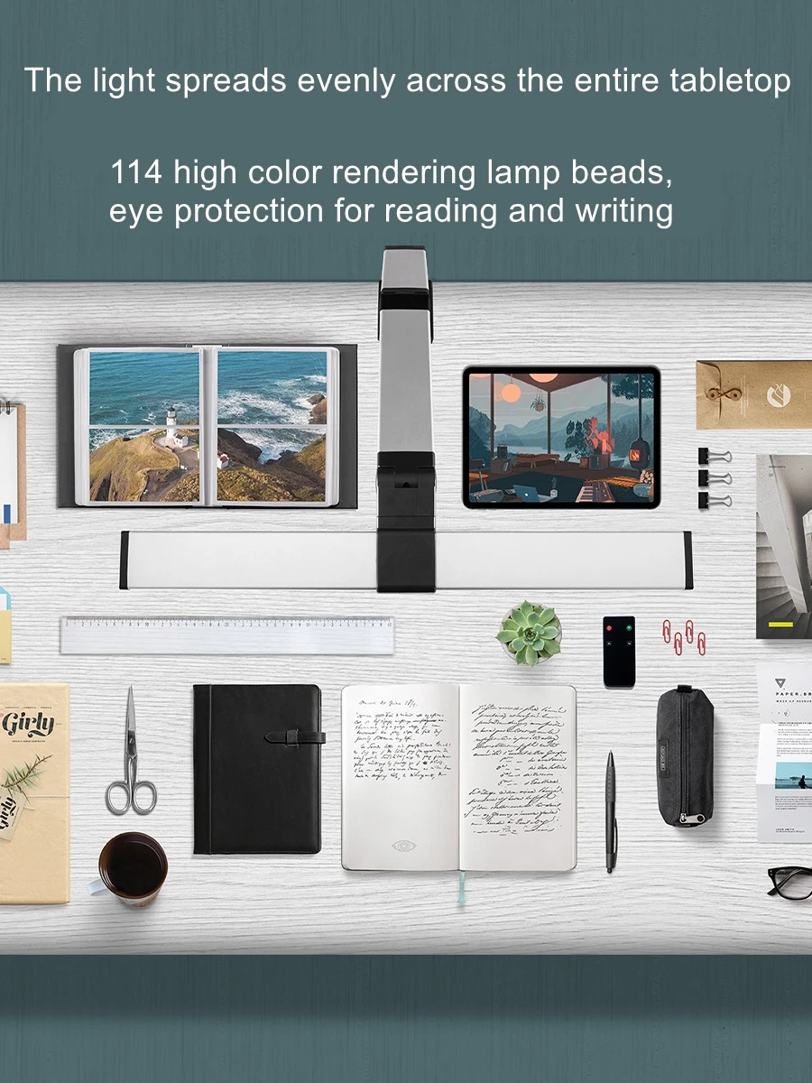 Computer screen hanging lamp LED clip-type eye protection special table lamp long arm work desk office wide range