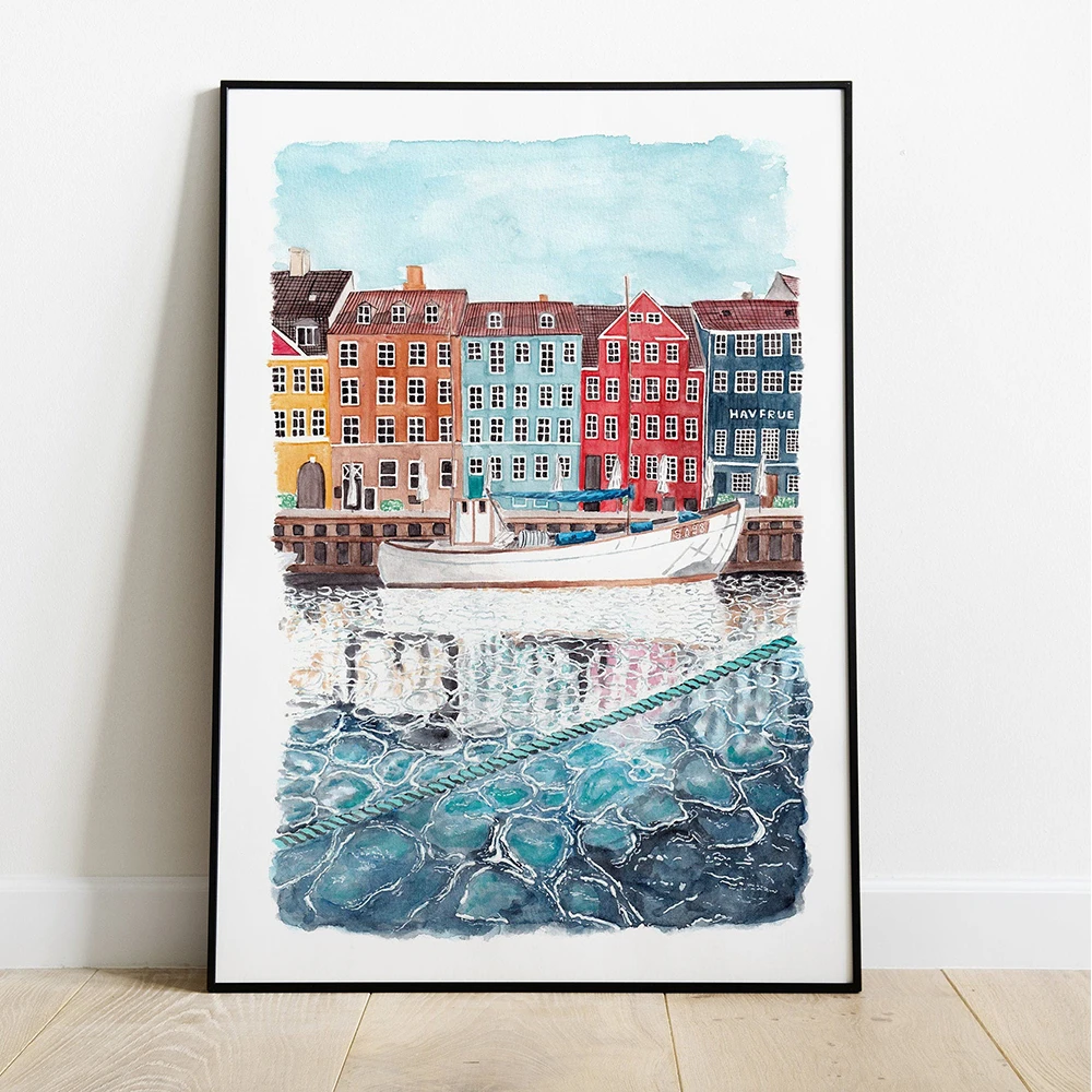 

City Landscape Canvas Painting Modern Venice Architecture Poster Natural Art Print Travel Wall Picture Living Room Home Decor
