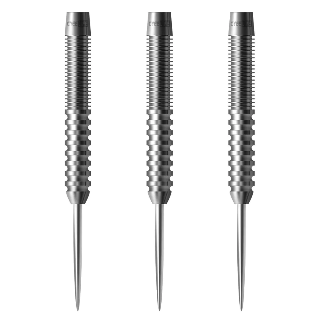 CyeeLife 21g 22g 23g 26g 28g 30g Tungsten 90% Steel Dart Barrels 3pcs For Metal tip Dartboard No Accessories