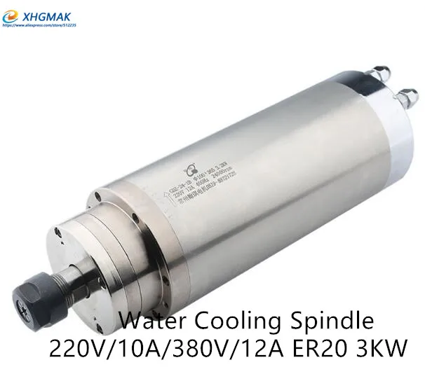 

Spindle 3.2kw GDZ-24-1 GDZ-24-1B GDZ-24-2 3.2kw 220V 380v 24000rpm 12A 400HZ Dia.100mm 105mm Four-bearing waterproof stone motor